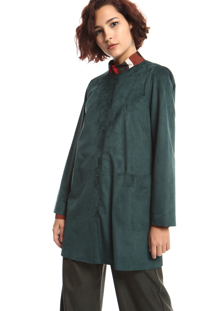 Suede-effect duster coat Intrend Suede-effect duster coat Intrend