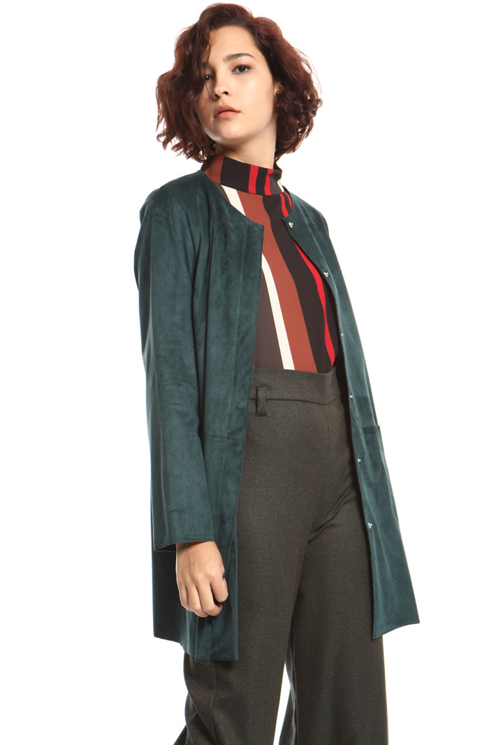 Suede-effect duster coat Intrend Suede-effect duster coat Intrend