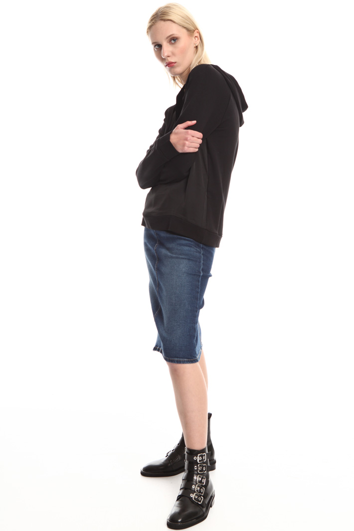 Jersey and satin sweatshirt Intrend Jersey and satin sweatshirt Intrend