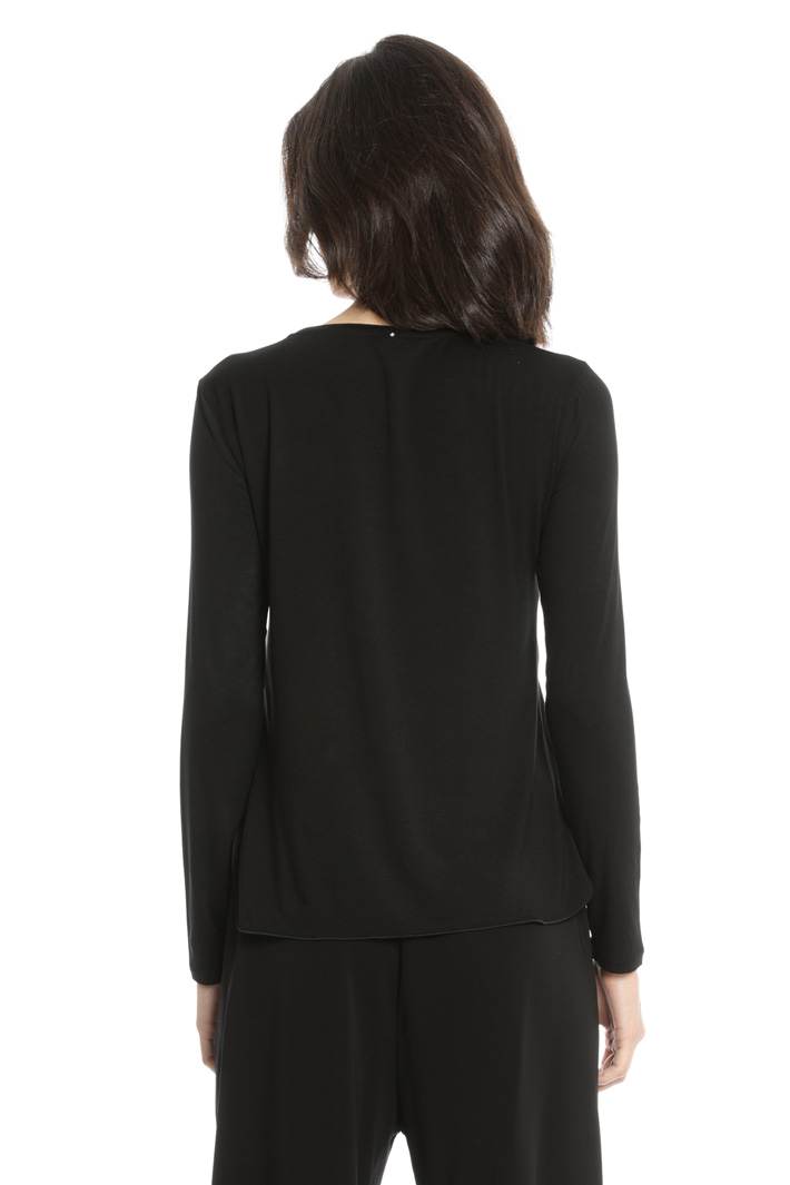 Jersey and crepe T-shirt Intrend Jersey and crepe T-shirt Intrend
