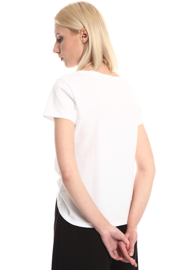 Printed embroidered T-shirt Intrend Printed embroidered T-shirt Intrend
