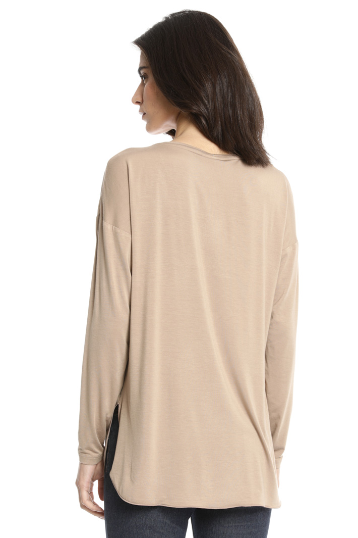 Jersey and crepe T-shirt Intrend Jersey and crepe T-shirt Intrend