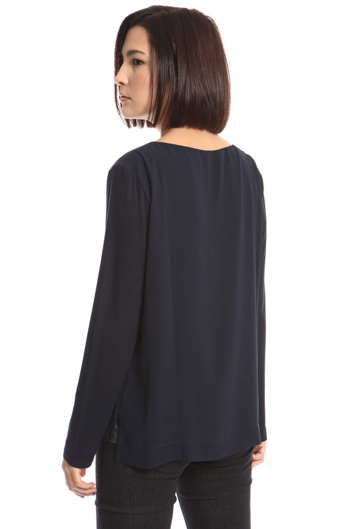 Jersey and crepe T-shirt Intrend Jersey and crepe T-shirt Intrend