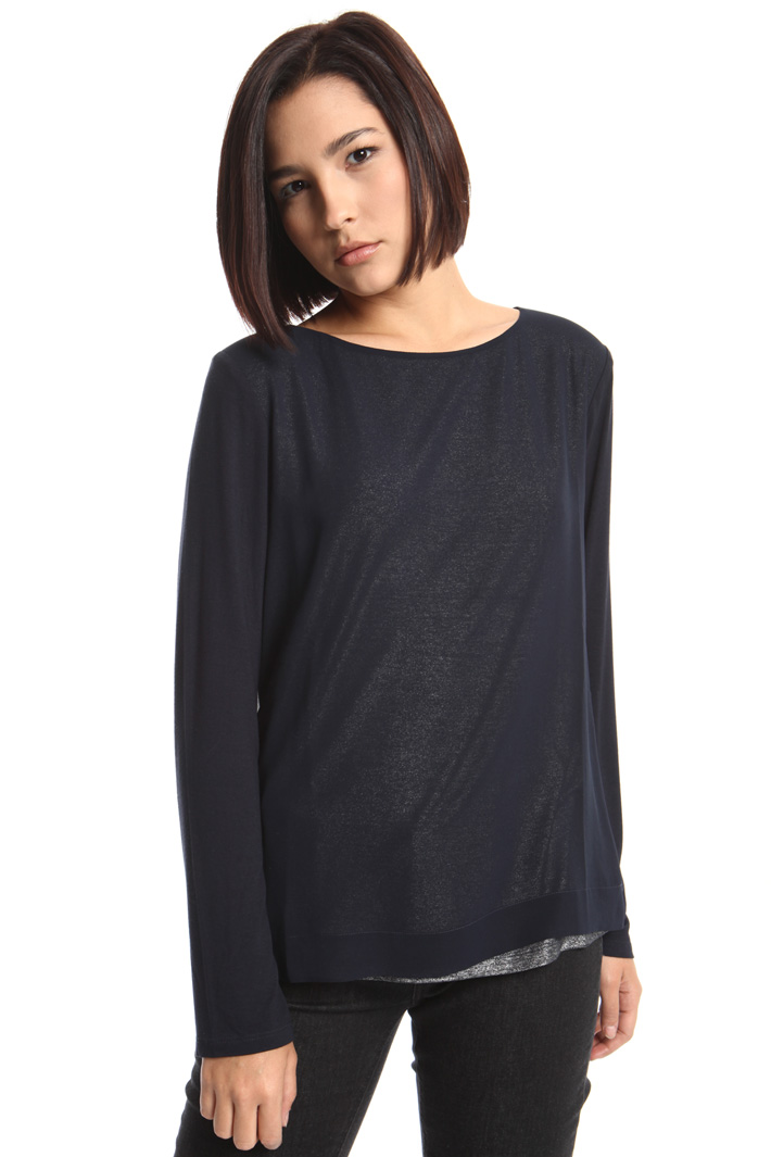 Jersey and crepe T-shirt Intrend Jersey and crepe T-shirt Intrend