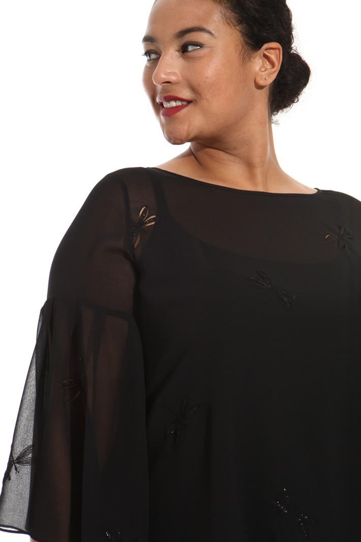Embroidered georgette tunic Intrend Embroidered georgette tunic Intrend
