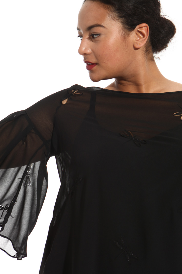 Embroidered georgette tunic Intrend Embroidered georgette tunic Intrend