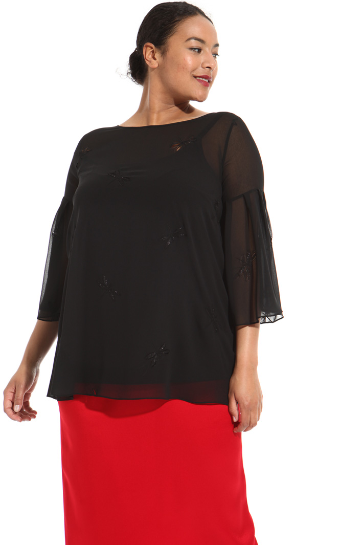 Embroidered georgette tunic Intrend Embroidered georgette tunic Intrend