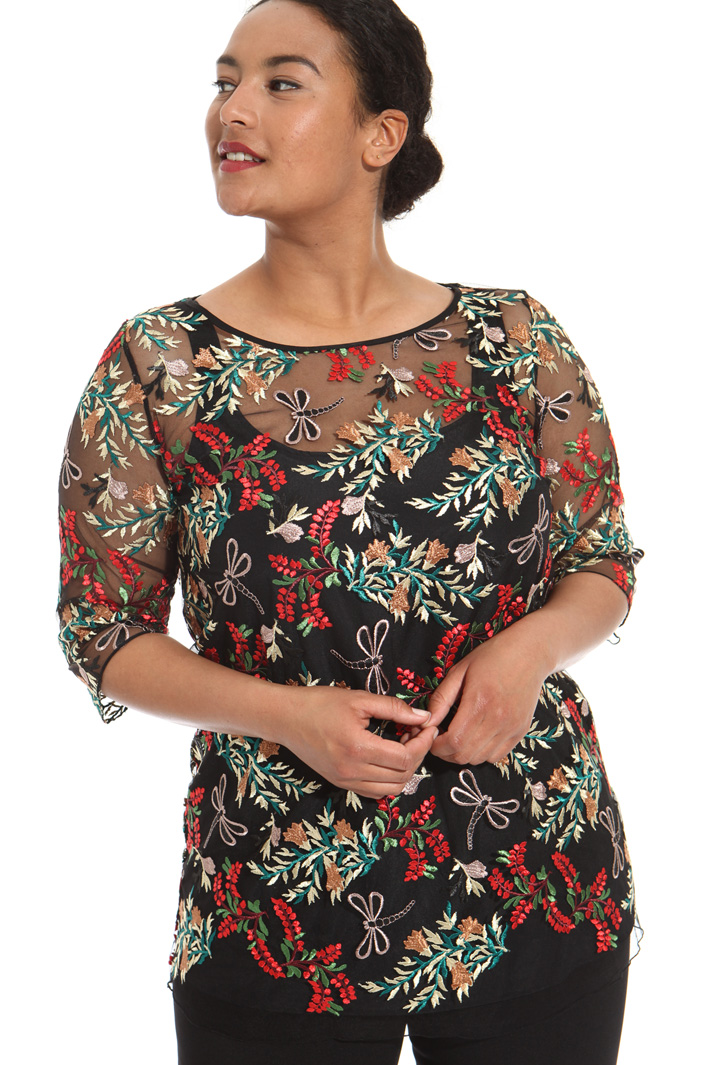 Embroidered tulle tunic Intrend Embroidered tulle tunic Intrend