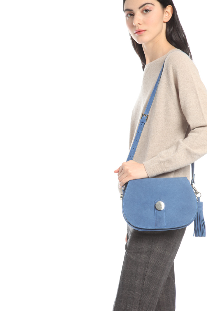 Suede leather bag Intrend Suede leather bag Intrend