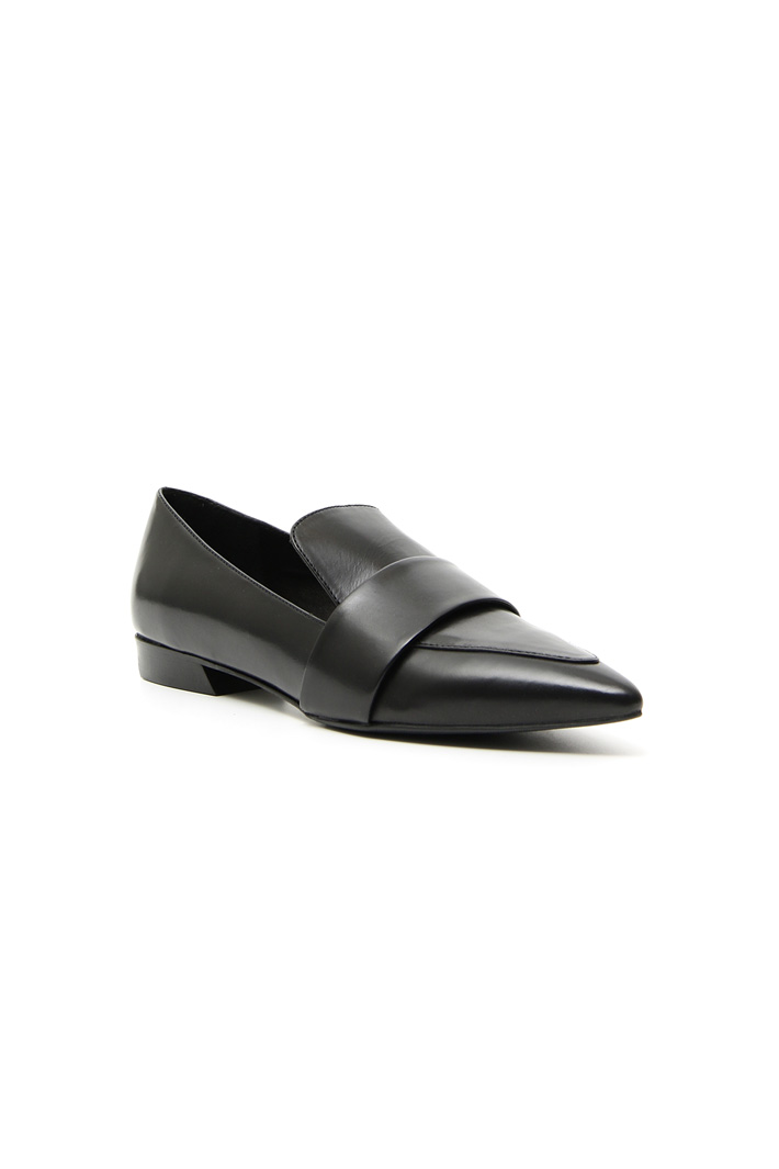 Pointed toe leather moccasin Intrend Pointed toe leather moccasin Intrend
