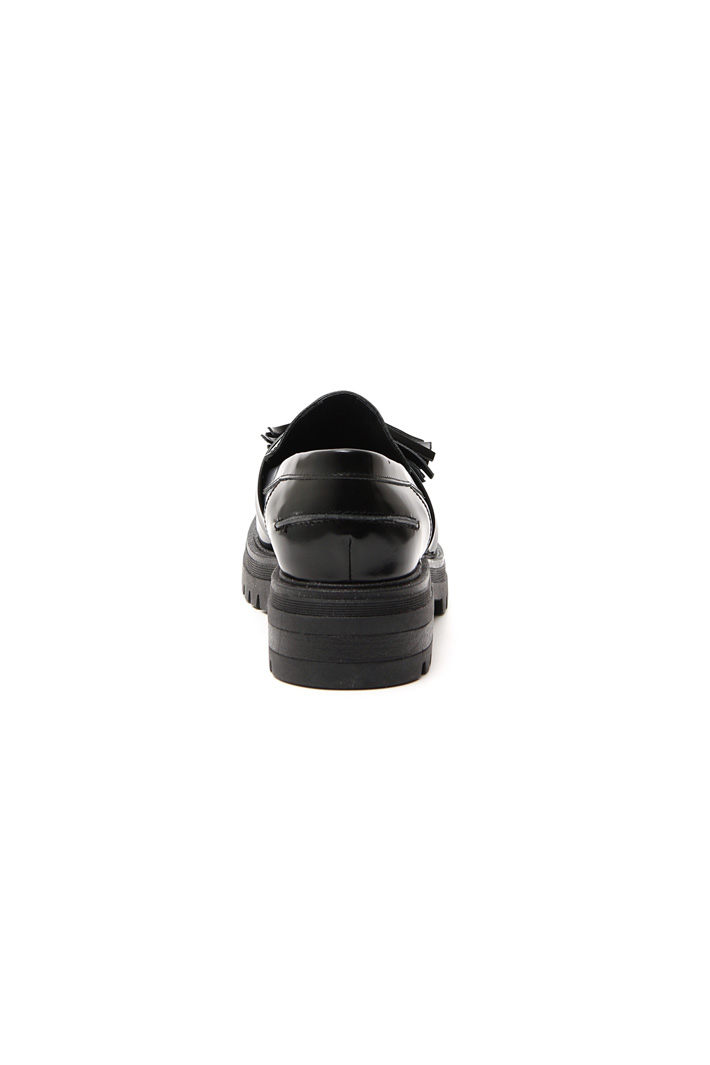 Leather moccasin with tassels Intrend Leather moccasin with tassels Intrend