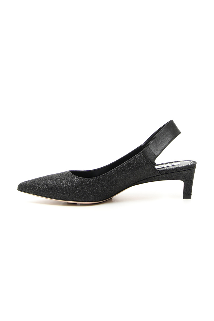 Glitter leather slingback shoe Intrend Glitter leather slingback shoe Intrend
