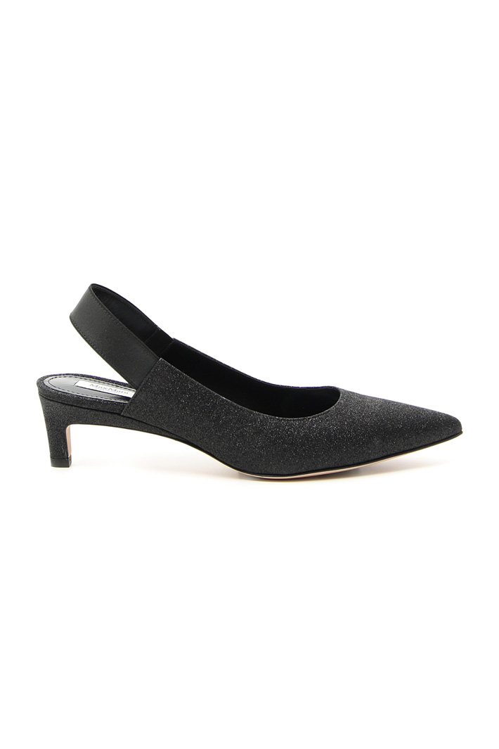 Glitter leather slingback shoe Intrend Glitter leather slingback shoe Intrend