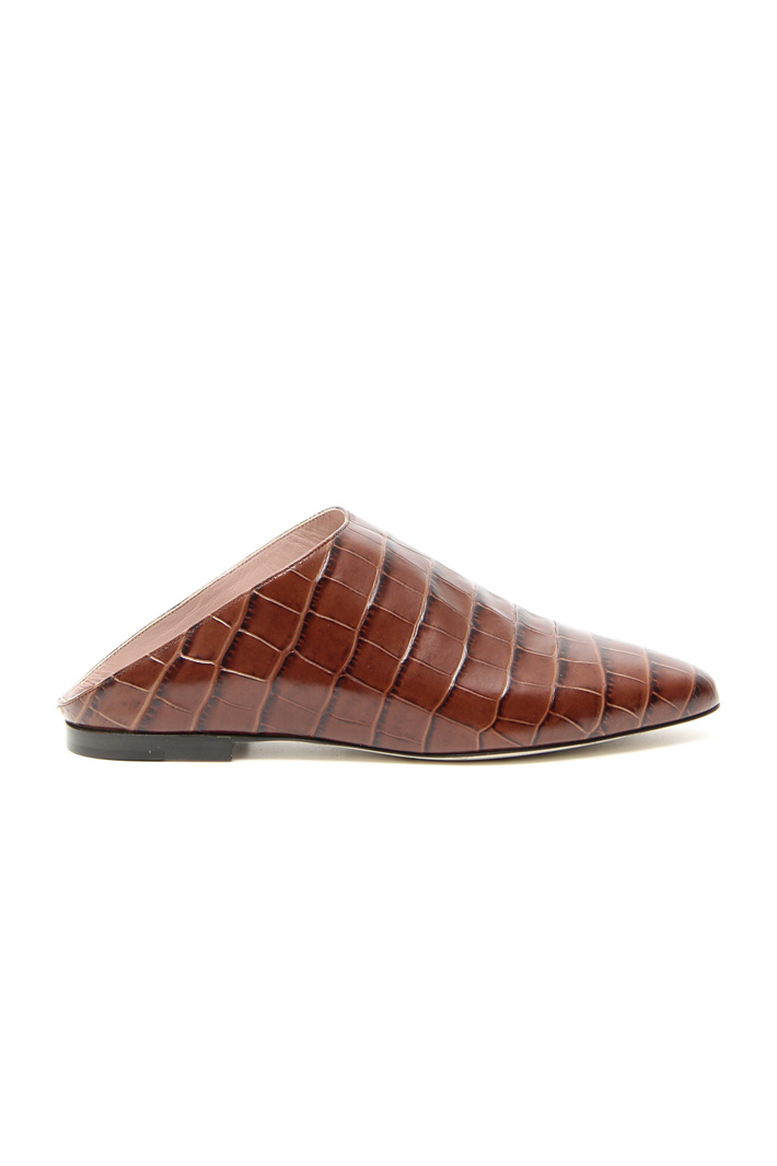 Leather sabot shoes Intrend Leather sabot shoes Intrend