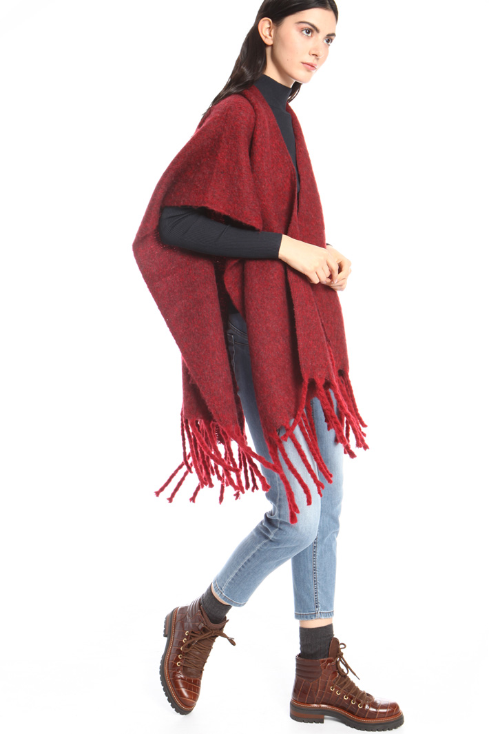 Large fringe poncho Intrend Large fringe poncho Intrend