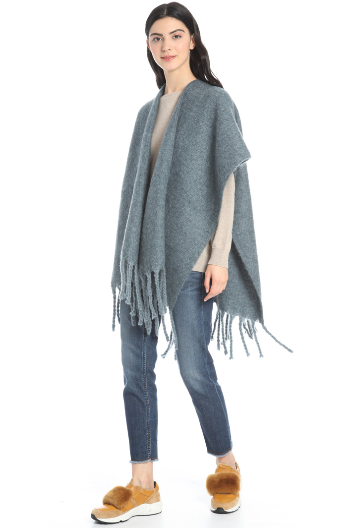 Large fringe poncho Intrend Large fringe poncho Intrend
