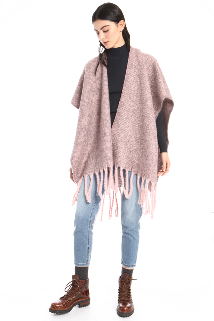 Large fringe poncho Intrend Large fringe poncho Intrend