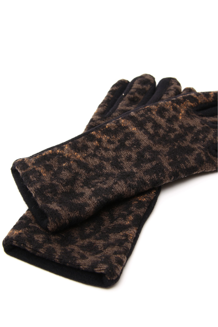 Gloves with bouclé insert Intrend Gloves with bouclé insert Intrend
