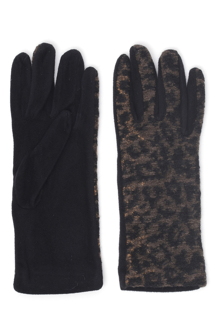 Gloves with bouclé insert Intrend Gloves with bouclé insert Intrend