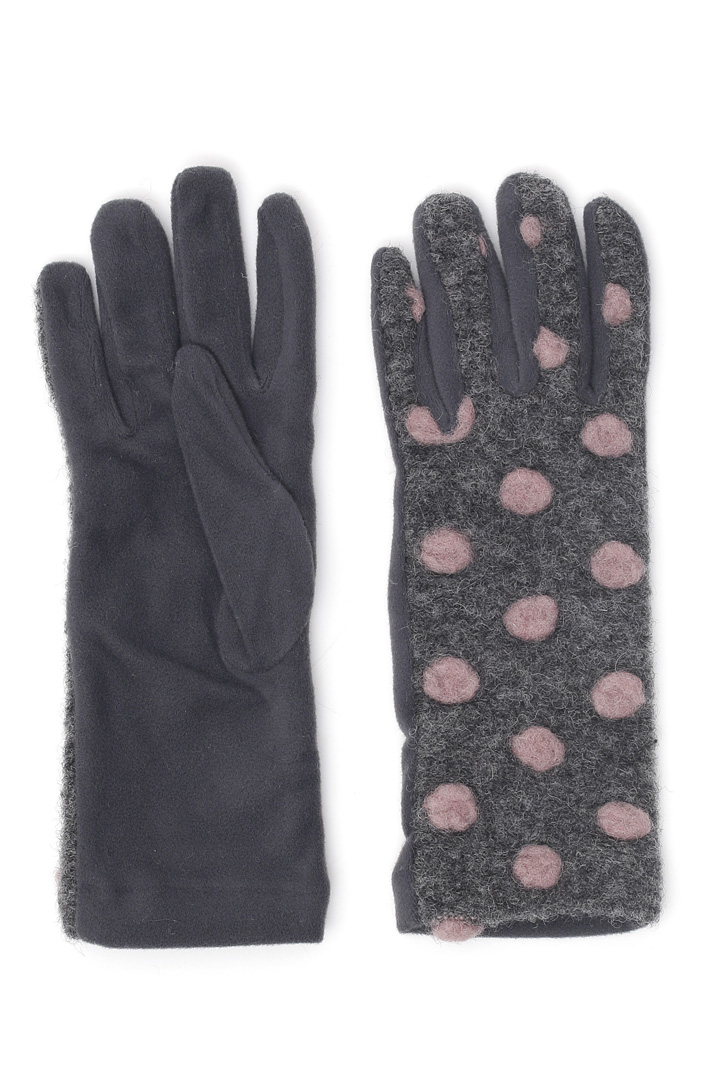 Polka-dot felted gloves Intrend Polka-dot felted gloves Intrend