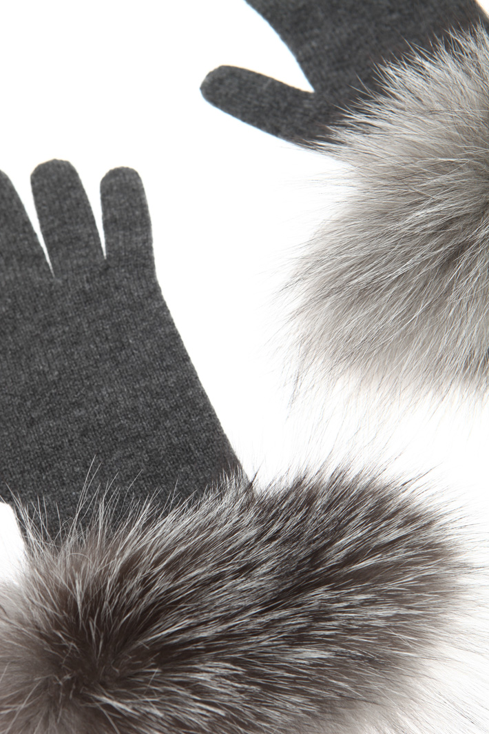 Fox cuff gloves Intrend Fox cuff gloves Intrend