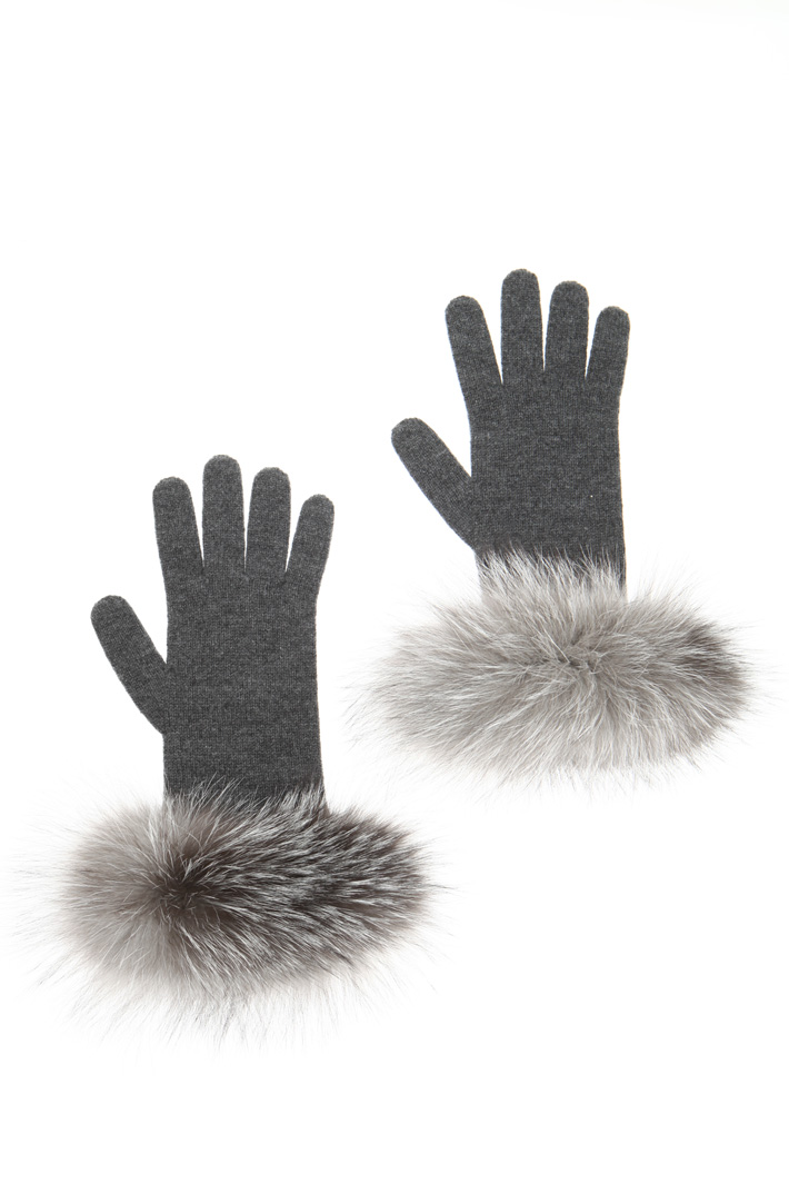 Fox cuff gloves Intrend Fox cuff gloves Intrend