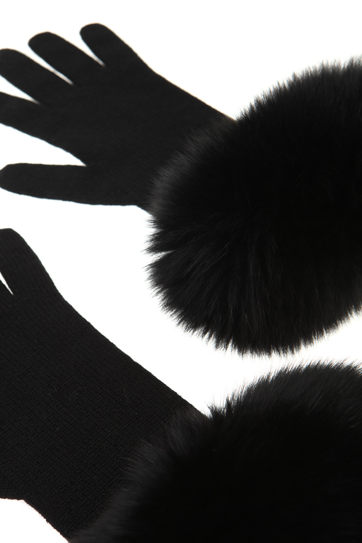 Fox cuff gloves Intrend Fox cuff gloves Intrend