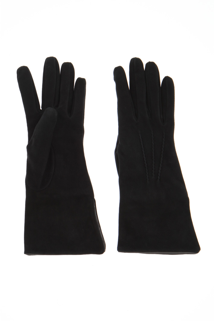 Suede leather gloves Intrend Suede leather gloves Intrend