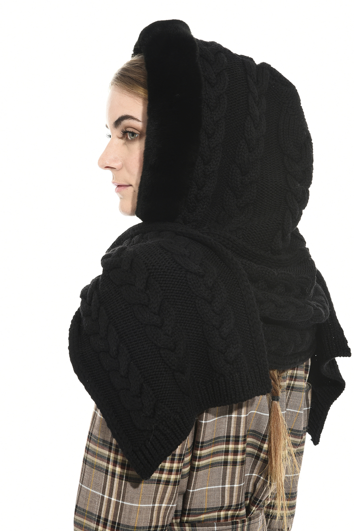 Hooded scarf in lapin Intrend Hooded scarf in lapin Intrend