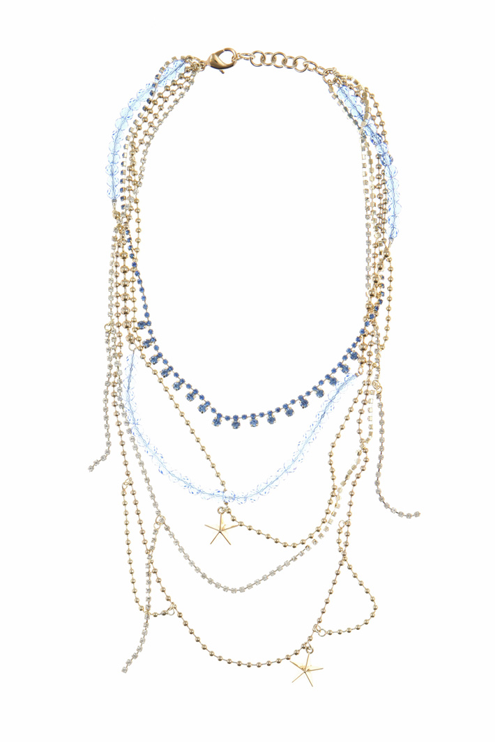 Multi-row necklace with charm Intrend Multi-row necklace with charm Intrend