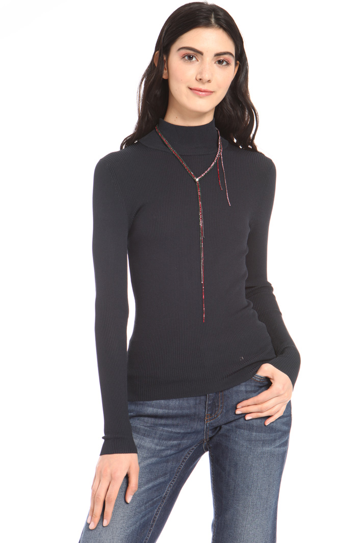 Rhinestone multi-row necklace Intrend Rhinestone multi-row necklace Intrend