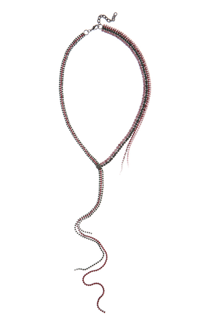 Rhinestone multi-row necklace Intrend Rhinestone multi-row necklace Intrend