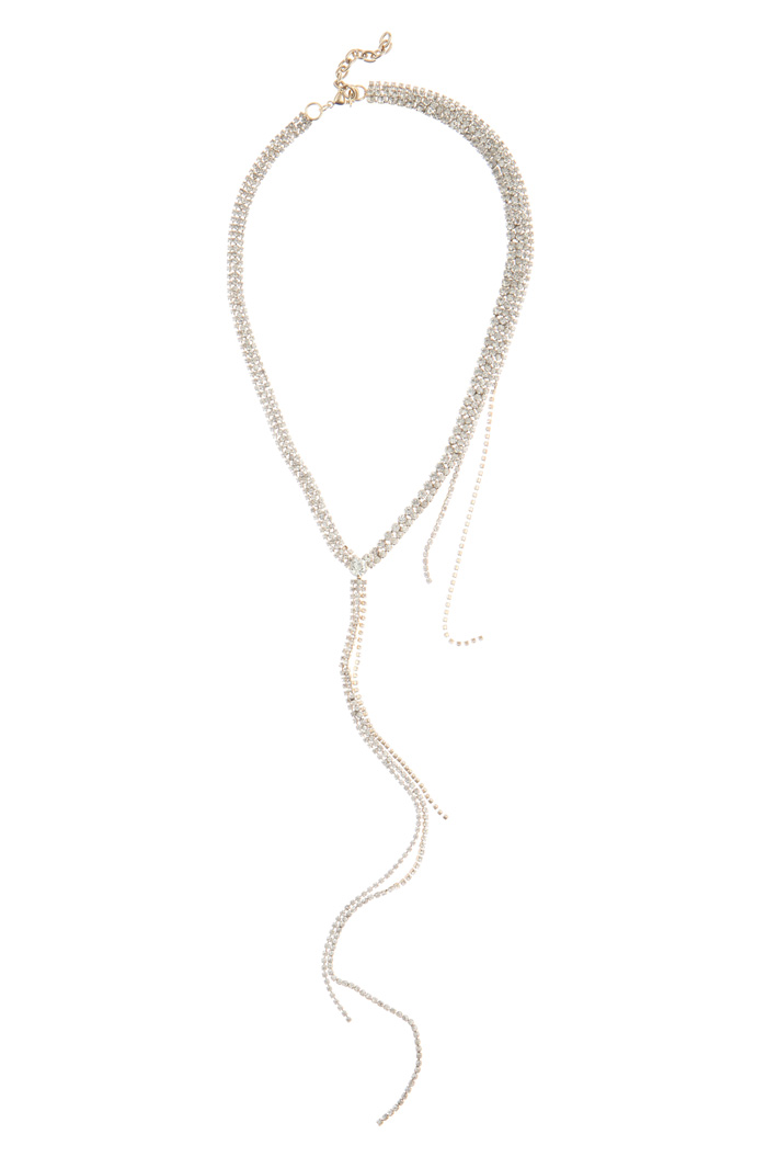 Rhinestone multi-row necklace Intrend Rhinestone multi-row necklace Intrend