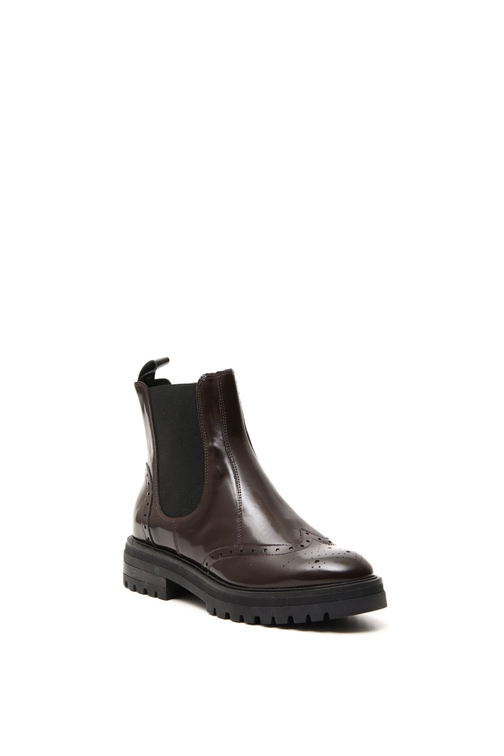 Shiny leather ankle-boots Intrend Shiny leather ankle-boots Intrend