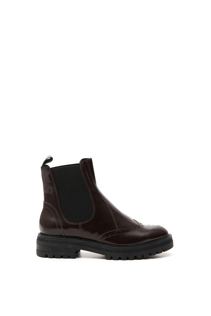 Shiny leather ankle-boots Intrend Shiny leather ankle-boots Intrend