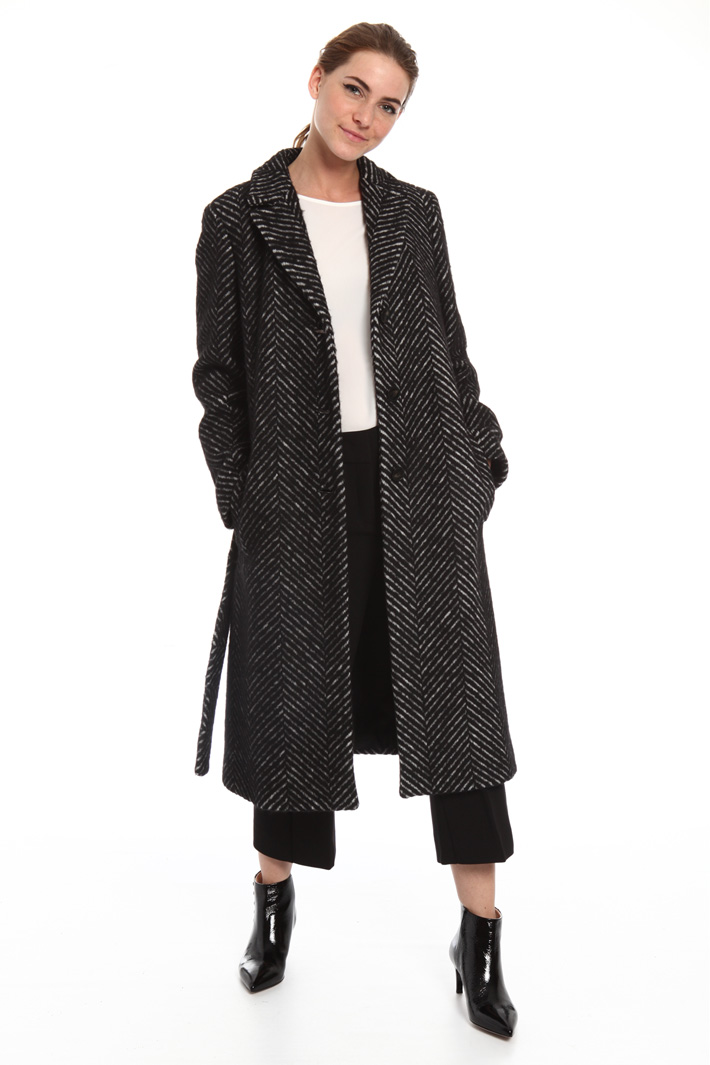 Long chevron coat Intrend Long chevron coat Intrend