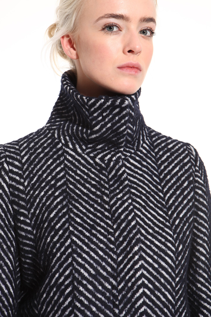 Chevron coat with pockets Intrend Chevron coat with pockets Intrend