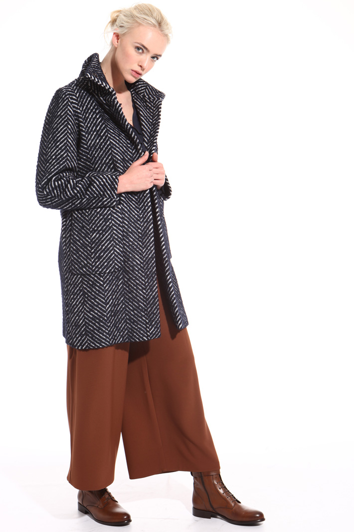 Chevron coat with pockets Intrend Chevron coat with pockets Intrend
