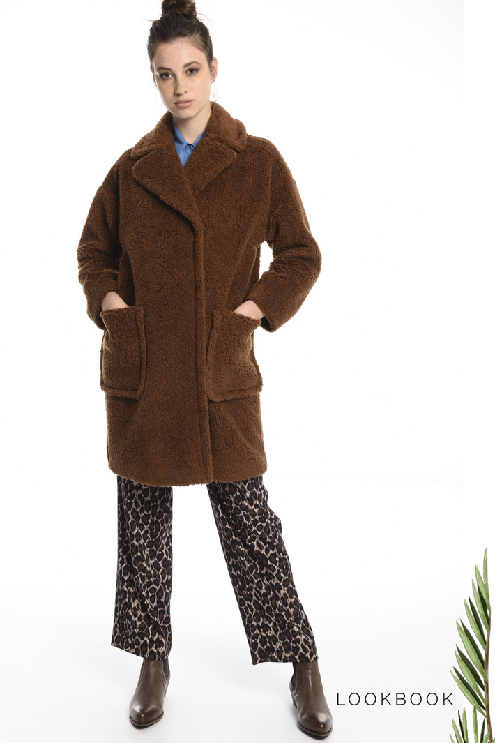 Fur-effect wool coat Intrend Fur-effect wool coat Intrend
