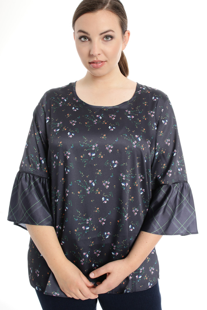 Printed twill blouse Intrend Printed twill blouse Intrend