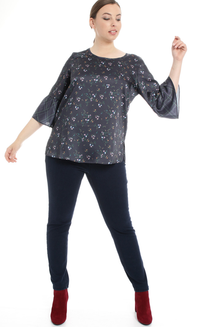 Printed twill blouse Intrend Printed twill blouse Intrend