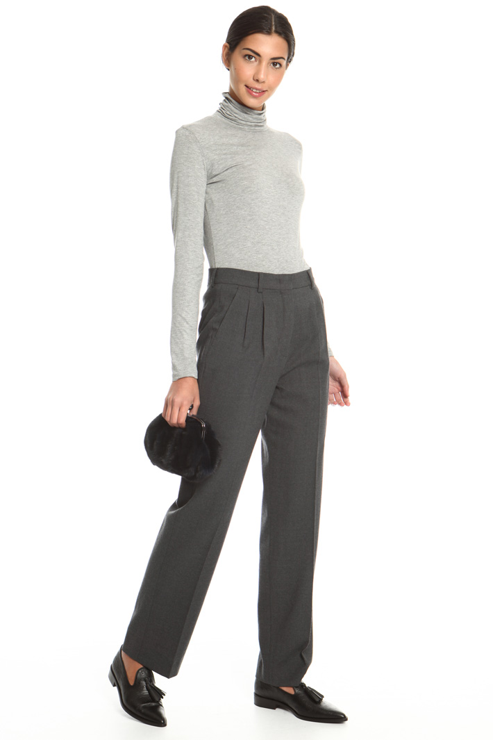 Straight cut wool trousers Intrend Straight cut wool trousers Intrend
