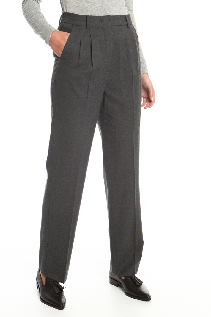 Straight cut wool trousers Intrend Straight cut wool trousers Intrend