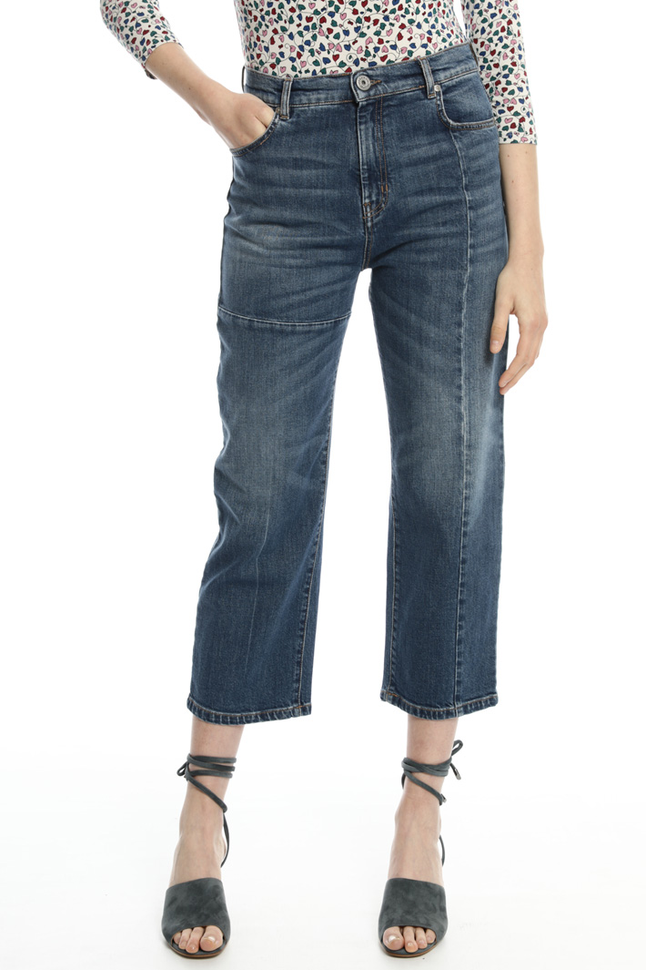 Cropped denim trousers Intrend Cropped denim trousers Intrend