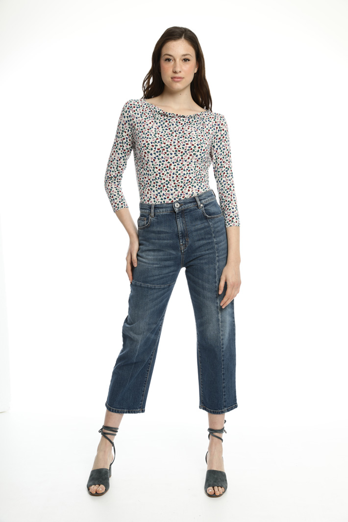 Cropped denim trousers Intrend Cropped denim trousers Intrend