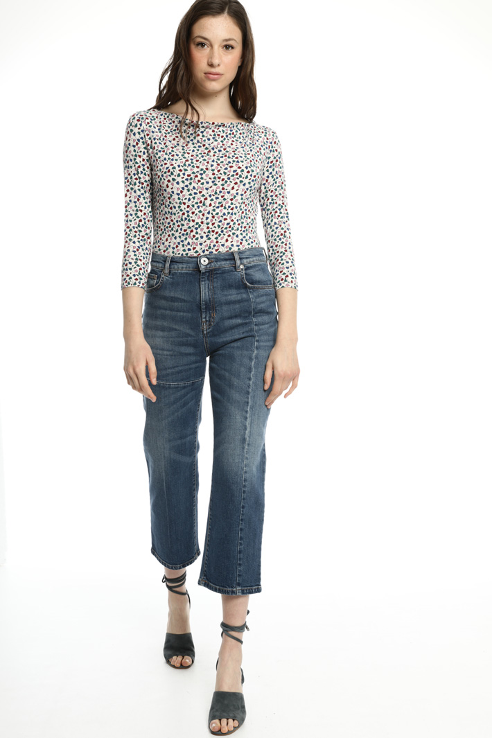 Cropped denim trousers Intrend Cropped denim trousers Intrend