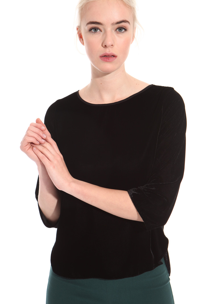 Boxy fit chenille top Intrend Boxy fit chenille top Intrend