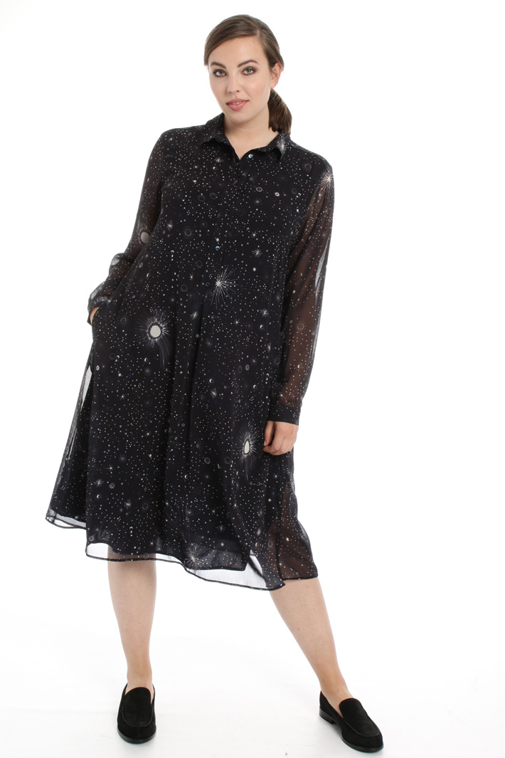 Printed chemisier dress Intrend Printed chemisier dress Intrend