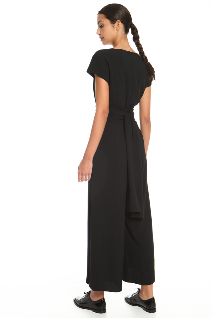 Belted sable jumpsuit Intrend Belted sable jumpsuit Intrend