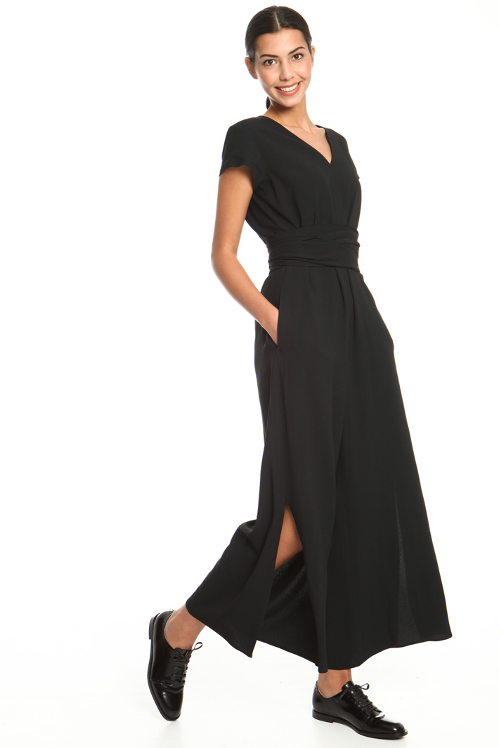 Belted sable jumpsuit Intrend Belted sable jumpsuit Intrend